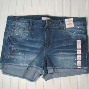 5 For $25 Denim Short Embroidered Mid Rise